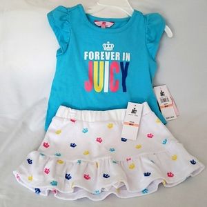 Juicy Couture Skort and Shirt 2T NWT